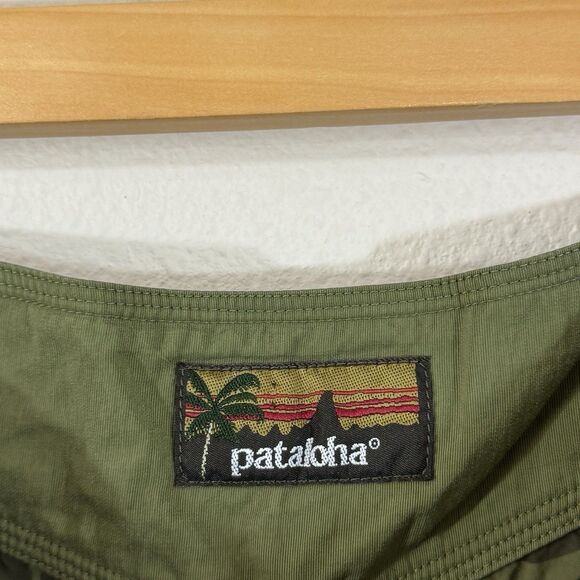 Vintage Pataloha Patagonia 30 Board Shorts Swim Beach Green Aloha Mens - Picture 3 of 9